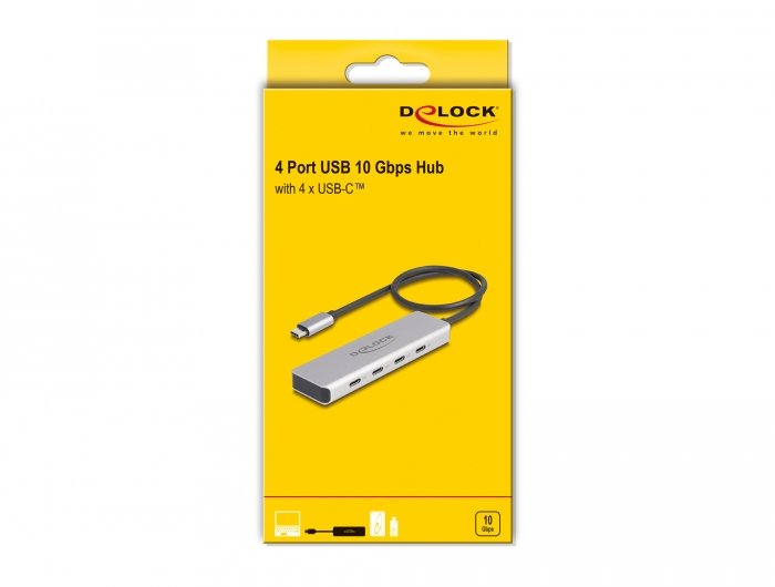 EAN 4043619642311 - DeLOCK 64231 hub de interfaz USB Tipo C 10000 Mbit/s Gris imagen 3