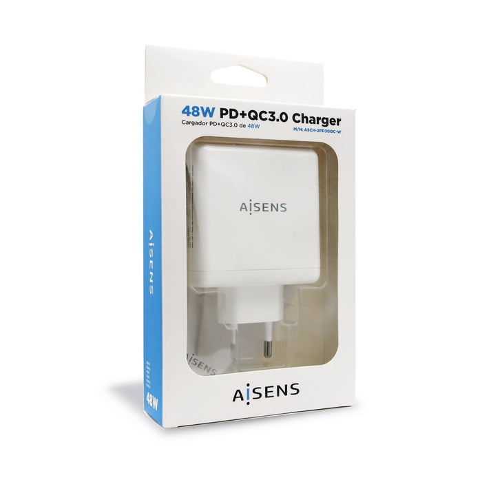 EAN 8436574706222 - AISENS ASCH-2PD30QC-W cargador de dispositivo móvil GPS, Mando para videojuegos, MP3, MP4, Teléfono móvil imagen 3