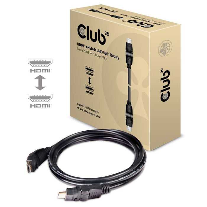 EAN 0841615101207 - CLUB3D CAC-1360 cable HDMI 2 m HDMI tipo A (Estándar) Negro imagen 4