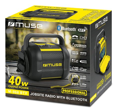 EAN 3700460209346 - Muse M-968 BTY radio Lugar de trabajo Analógica Negro, Amarillo imagen 7