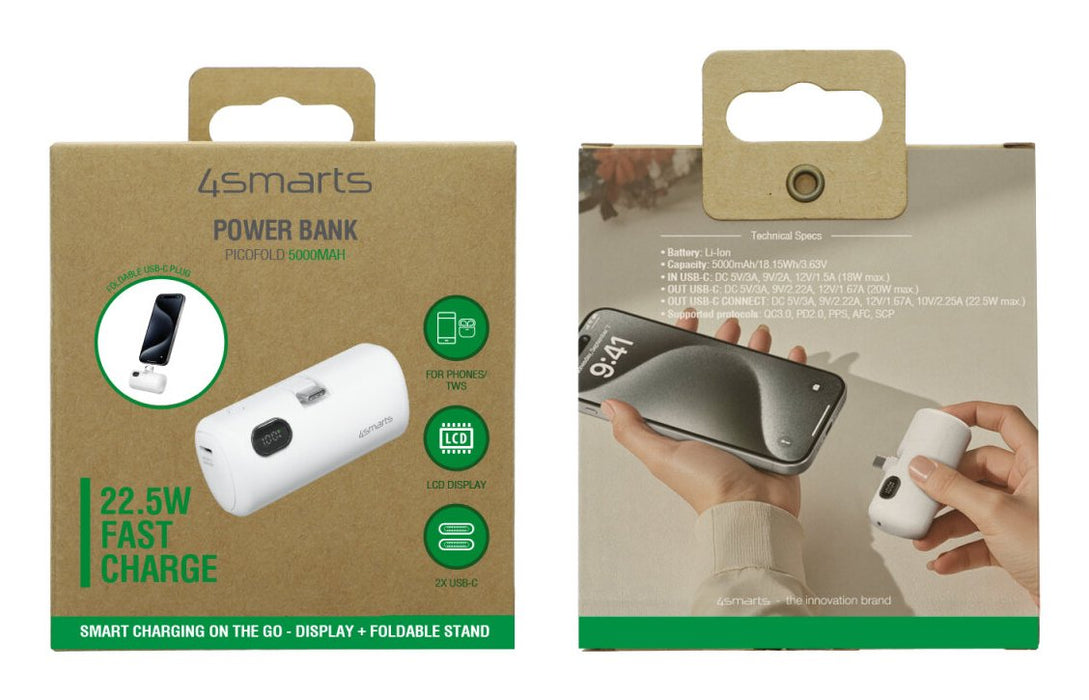 EAN 4252011912636 - 4smarts 541657 batería externa Ión de litio 5000 mAh Blanco imagen 5