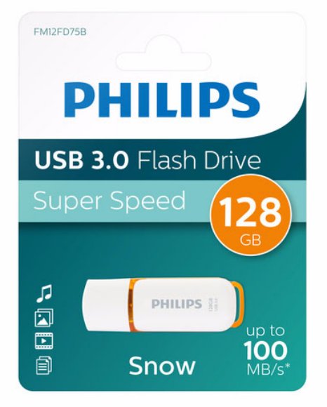 EAN 8719274665380 - Philips FM12FD75B/00 unidad flash USB 128 GB USB tipo A 3.2 Gen 1 (3.1 Gen 1) Naranja, Blanco imagen 2