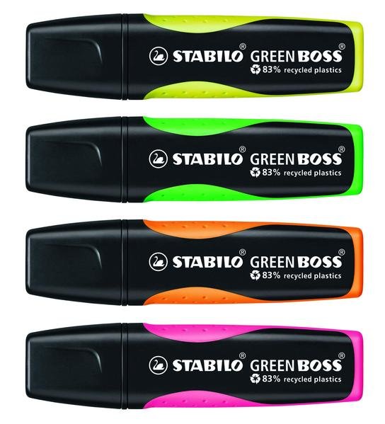 EAN 4006381436885 - STABILO Green Boss marcador 4 pieza(s) Punta de cincel Verde, Naranja, Rosa, Amarillo imagen 3