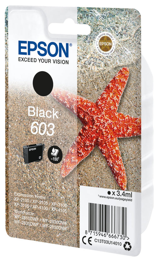 EAN 8715946666747 - Epson C13T03U14020 cartucho de tinta 1 pieza(s) Original Rendimiento estándar Negro imagen 2