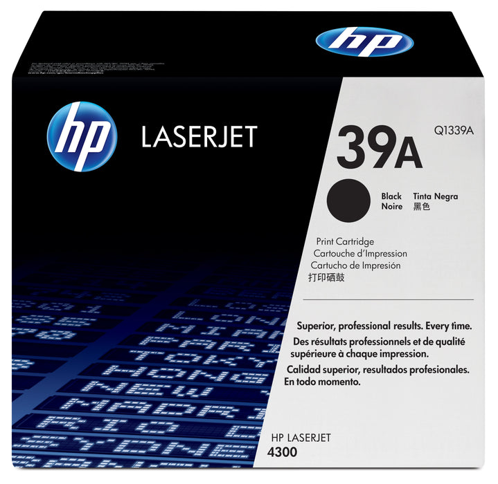 EAN 0808736185424 - HP 39A Black Original LaserJet Toner Cartridge cartucho de tóner 1 pieza(s) Negro imagen 1