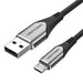 EAN 6922794746954 - Vention COAHD cable USB USB 2.0 0,5 m USB A Micro-USB B Aluminio, Negro imagen 1