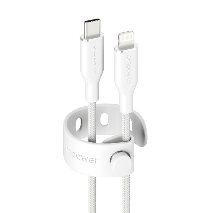 EAN 5715685027710 - PanzerGlass empower by ® Racing 60W USB-C to Lightning Cable | USB 2.0 | 1.2M | Silver White cable USB Bl imagen 1