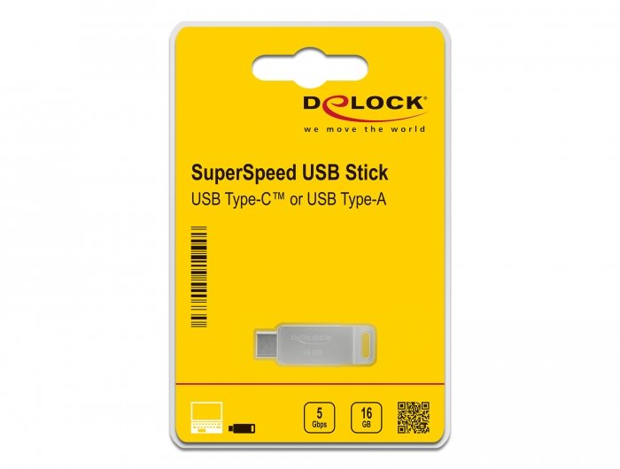 EAN 4043619540747 - DeLOCK 54074 unidad flash USB USB Type-A / USB Type-C 3.2 Gen 1 (3.1 Gen 1) Plata imagen 4