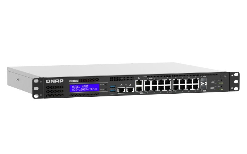 EAN 4711103084274 - QNAP QGD-1602 Gestionado L2 Gigabit Ethernet (10/100/1000) 1U Negro, Gris imagen 2
