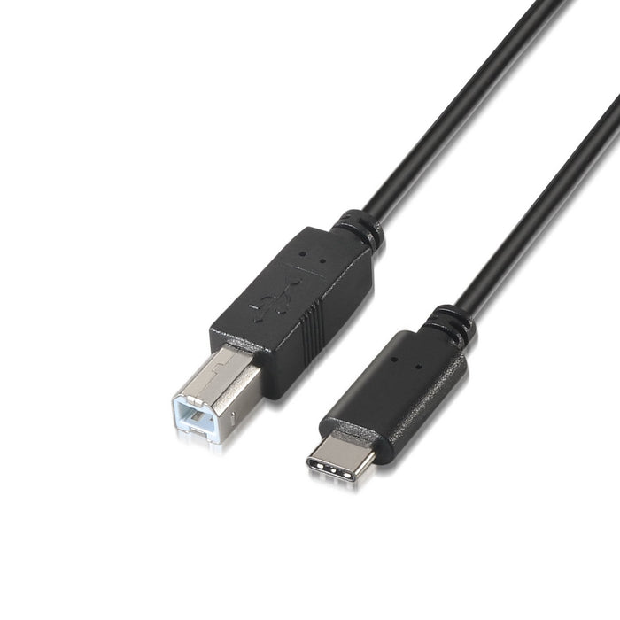 EAN 8436574700534 - AISENS A107-0054 cable USB USB 2.0 2 m USB C USB B Negro imagen 1