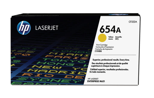 EAN 0886112501198 - HP 654A Yellow Original LaserJet Toner Cartridge cartucho de tóner 1 pieza(s) imagen 1