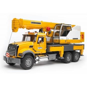 EAN 4001702028183 - BRUDER MACK Granite Liebherr crane truck imagen 1