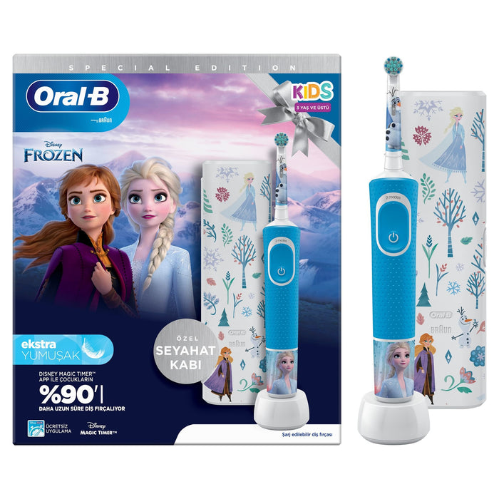 EAN 8006540773178 - Oral-B Vitality Pro Frozen Niño Cepillo dental oscilante Negro, Gris imagen 1