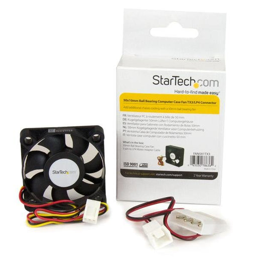 EAN 0065030786362 - StarTech.com FAN5X1TX3 sistema de refrigeración para ordenador Carcasa del ordenador Ventilador 5 cm Negr imagen 2