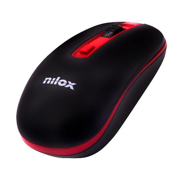 EAN 8436556146114 - Nilox MOUSE WIRELESS BLACK/RED 1000 DPI ratón Wi-Fi Óptico imagen 2