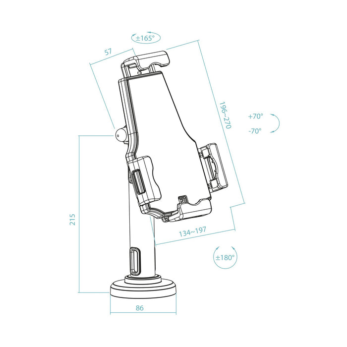 EAN 8433281016354 - TooQ TQTDS0812 soporte Soporte para tableta Tablet/UMPC Negro imagen 8