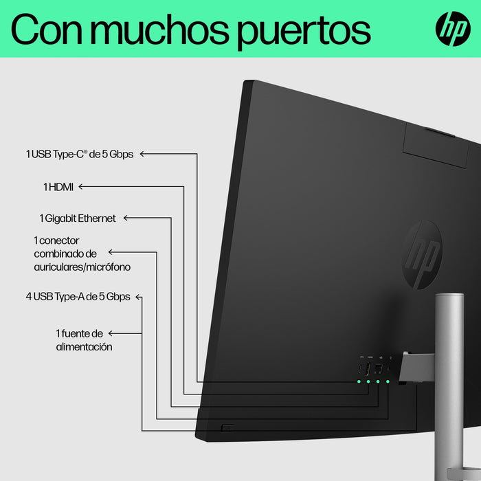 EAN 0198990107493 - HP 24-cr0110ns AMD Ryzen™ 5 7520U 60,5 cm (23.8") 1920 x 1080 Pixeles PC todo en uno 16 GB LPDDR5-SDRAM 1 imagen 4
