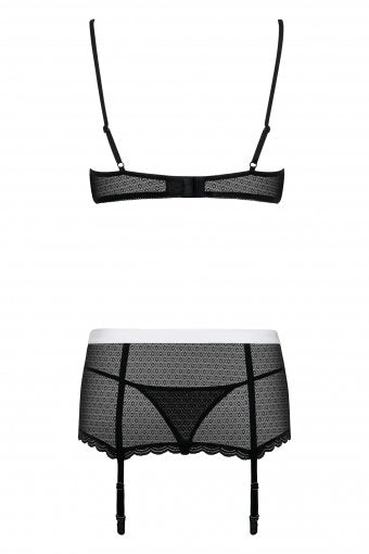 EAN 5901688210185 - Obsessive Maidme Conjunto de lencería Negro, Blanco Elastano, Poliamida imagen 2