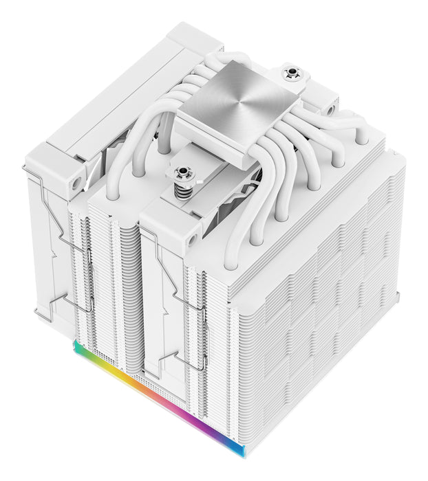 EAN 6933412728238 - DeepCool AK620 Digital WH Procesador Refrigerador de aire 12 cm Blanco 1 pieza(s) imagen 7