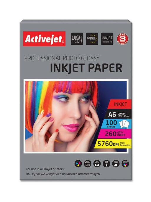EAN 5901452122638 - Activejet AP6-260GR100 papel fotográfico Blanco Brillo imagen 1