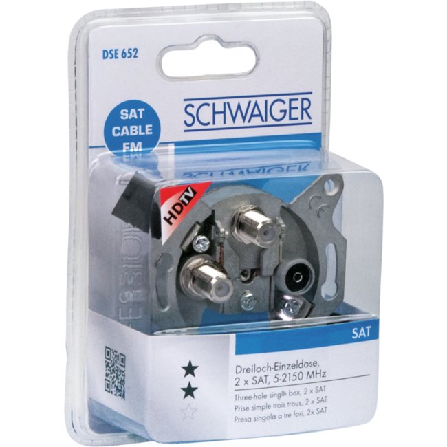 EAN 4004005503630 - Schwaiger DSE652 531 toma de corriente SAT + TV + Radio imagen 3