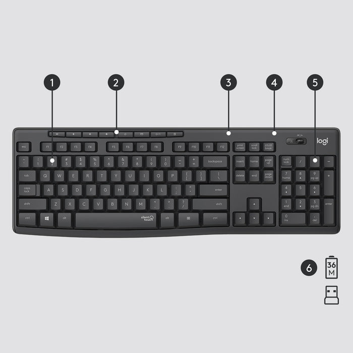 EAN 5099206092433 - Logitech 920-009800 teclado Ratón incluido Oficina USB QWERTY Internacional de EE.UU. Grafito imagen 6