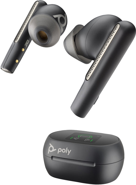 EAN 0197497053913 - Poly Voyager Free 60+ UC M Carbon Black Earbuds +BT700 USB-C Adapter +Touchscreen Charge Case Auriculares imagen 1