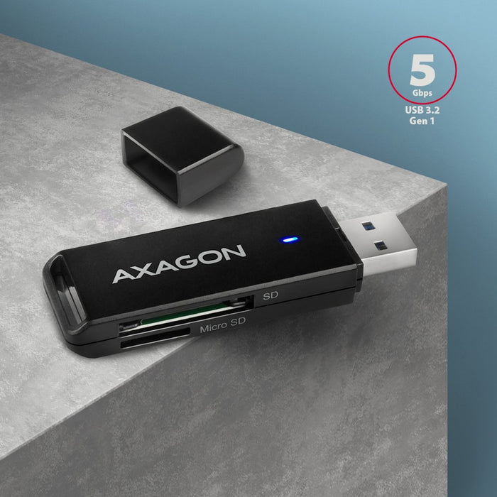 EAN 8595247906137 - Axagon CRE-S2N lector de tarjeta USB 3.2 Gen 1 (3.1 Gen 1) Type-A Negro imagen 2