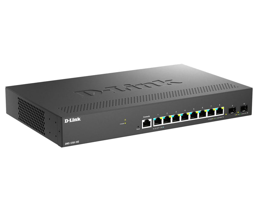 EAN 0790069473678 - D-Link DMS-1250-10S/E switch Gestionado 2.5G Ethernet (100/1000/2500) Negro imagen 2