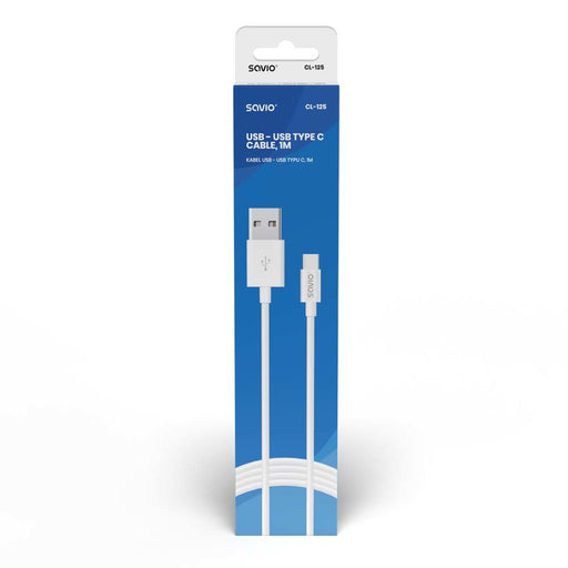 EAN 5901986044581 - Savio CL-125 cable USB USB 2.0 1 m USB A USB C Blanco imagen 2