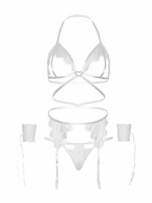 EAN 0714718561240 - Leg Avenue 81653_00222 conjunto de ropa interior y bodi Blanco imagen 8