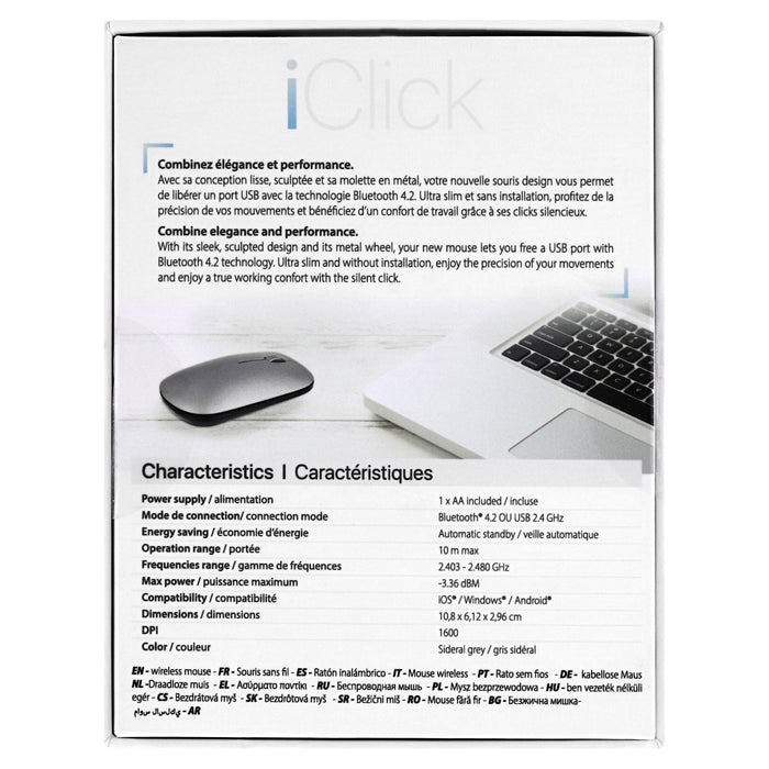 EAN 3303170094419 - T'nB MWMAC ratón Oficina Ambidextro RF Wireless + Bluetooth 1600 DPI imagen 7