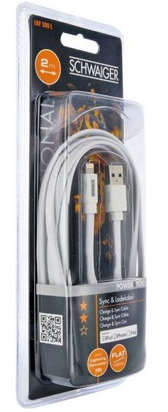 EAN 4004005034516 - Schwaiger LKF200L532 cable de conector Lightning 2 m Blanco imagen 2