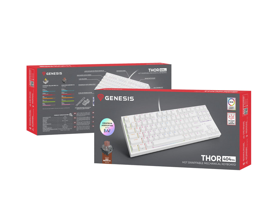 EAN 5901969443226 - GENESIS Thor 404 TKL teclado Juego USB QWERTY Internacional de EE.UU. Blanco imagen 15