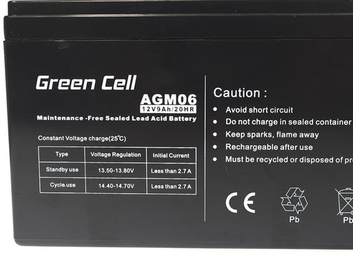 EAN 5902701411527 - Green Cell AGM06 batería para sistema ups Sealed Lead Acid (VRLA) 12 V 9 Ah imagen 2