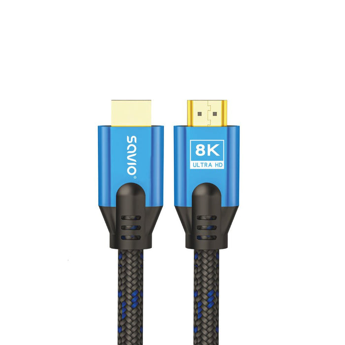 EAN 5901986047568 - Savio HDMI (M) v2.1 cable 5m 8K copper blue-black golden tips CL-169 cable HDMI HDMI tipo A (Estándar) Ne imagen 1