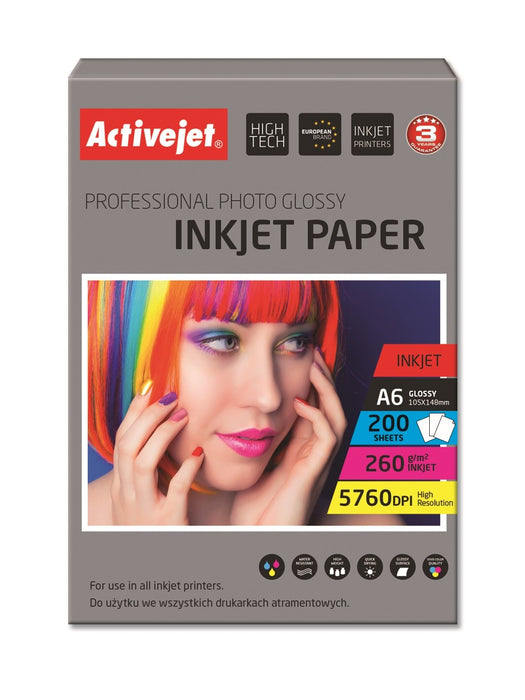 EAN 5901452122645 - Activejet AP6-260GR200 papel fotográfico Blanco Brillo imagen 1