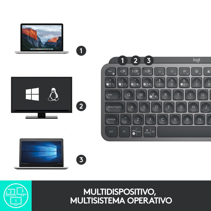 EAN 5099206098947 - Logitech 920-010490 teclado Oficina RF Wireless + Bluetooth QWERTY Español Grafito imagen 13