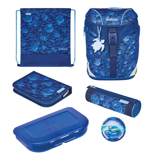 EAN 4008110344546 - Herlitz SoftLight Plus GreenLine Deep Sea juego de mochila escolar Niño Poliéster Azul imagen 1