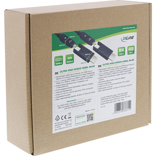 EAN 4043718333714 - InLine 17915O cable HDMI 15 m HDMI Type-A/HDMI Type-D Negro imagen 3