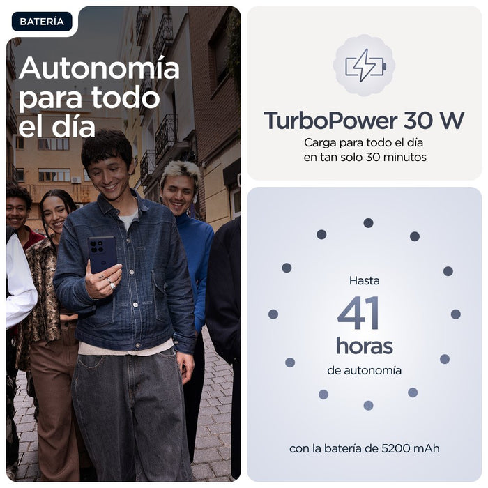 EAN 0840023294891 - Motorola moto g86 5G 16,9 cm (6.67") SIM doble Android 15 USB Tipo C 8 GB 256 GB 5200 mAh Azul oscuro imagen 9