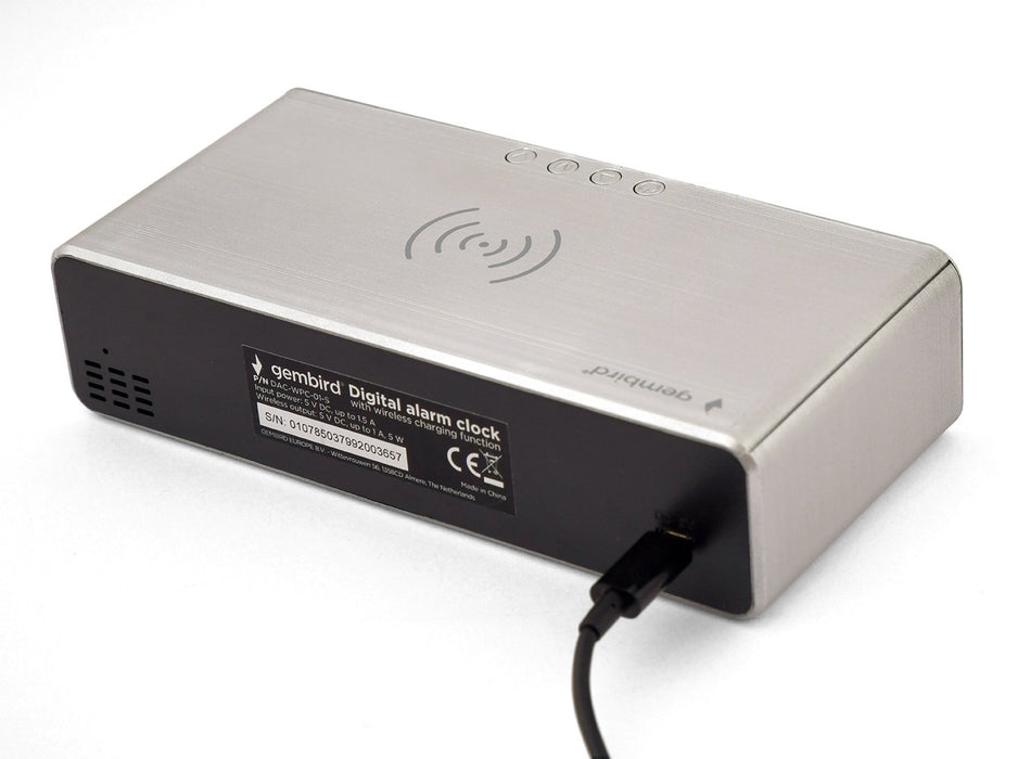 EAN 8716309107853 - Gembird DAC-WPC-01-S despertador Reloj despertador digital Plata imagen 8