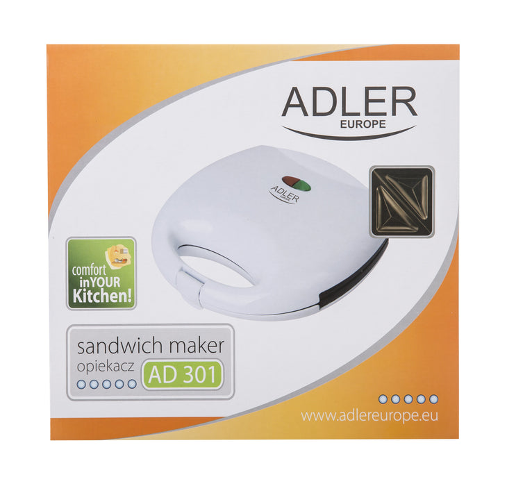 EAN 5901436590279 - Adler AD 301 sandwichera 750 W Blanco imagen 7