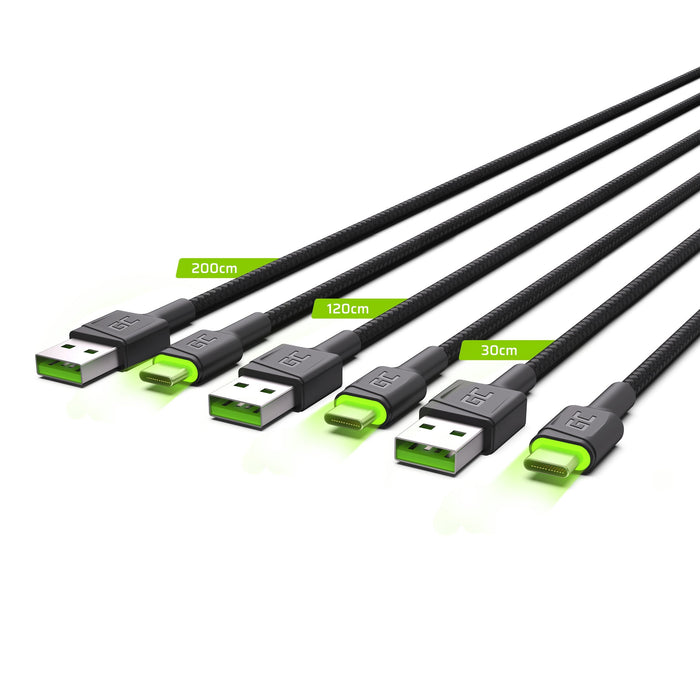 EAN 5907813961366 - Green Cell KABGCSET01 cable USB 2 m USB A USB C Negro imagen 3