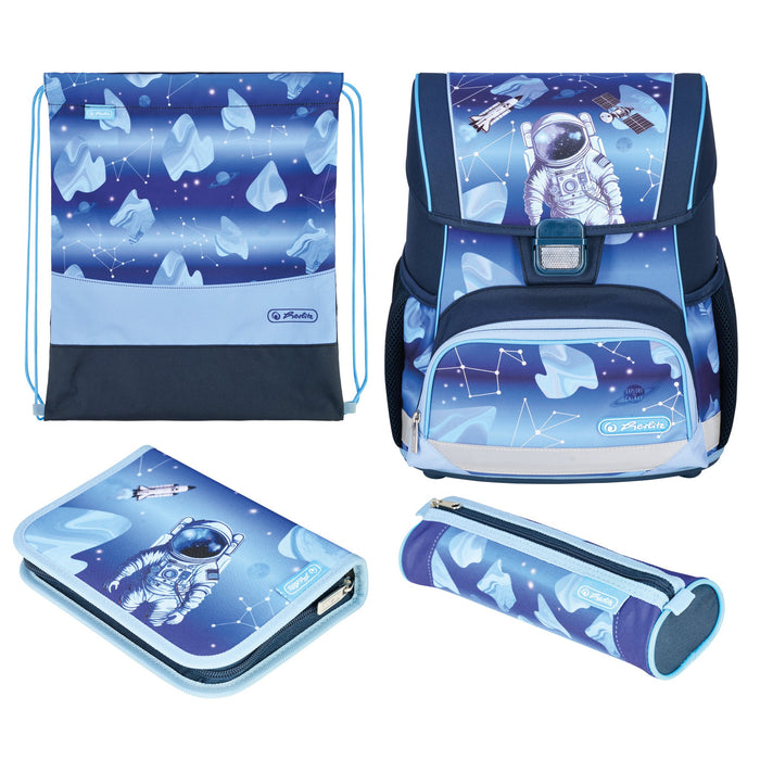 EAN 4008110397122 - Herlitz Loop Plus Cosmic Explorer juego de mochila escolar Niño Poliéster Azul, Azul oscuro imagen 1