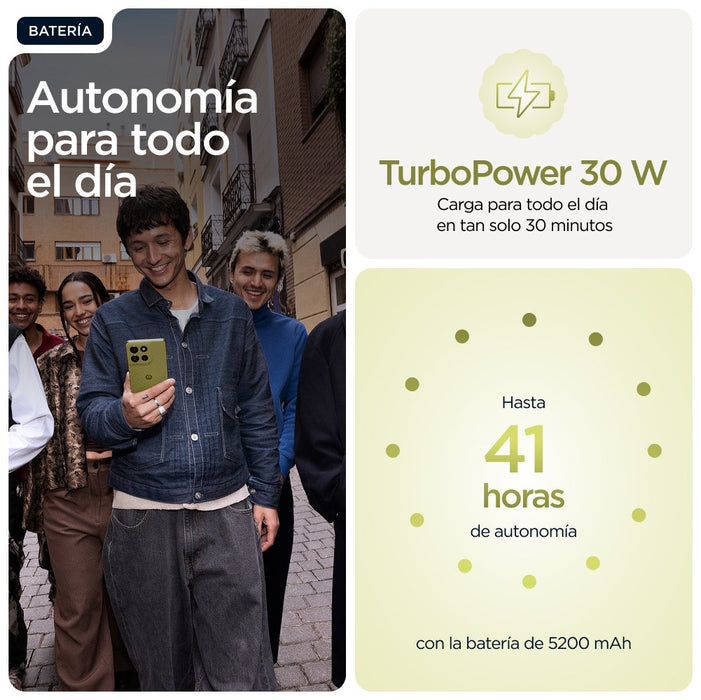 EAN 0840023294914 - Motorola moto g86 5G 16,9 cm (6.67") SIM doble Android 15 USB Tipo C 8 GB 256 GB 5200 mAh Verde imagen 9