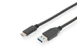 EAN 4016032438298 - Digitus AK-300146-010-S cable USB USB 2.0 1 m USB C USB A Negro imagen 1