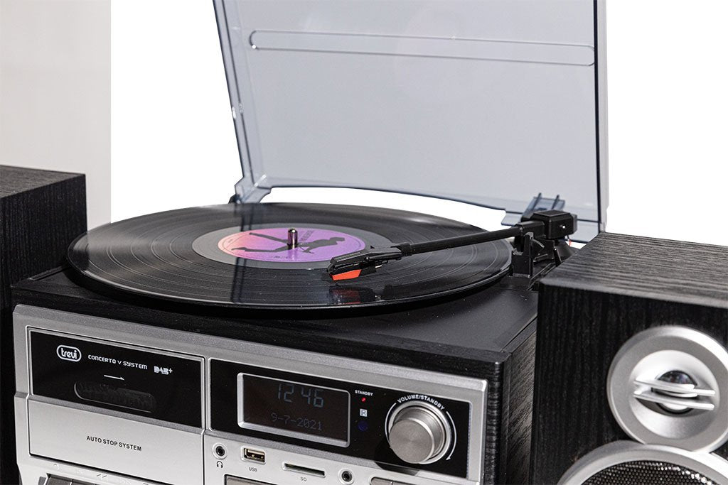 EAN 8011000025841 - Trevi TT 1072 Tocadiscos de tracción directa Negro, Plata Semiautomático imagen 4