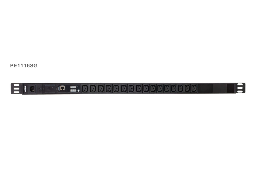 EAN 4710469340949 - ATEN PE1116SG-AT-G unidad de distribución de energía (PDU) 16 salidas AC Negro imagen 1