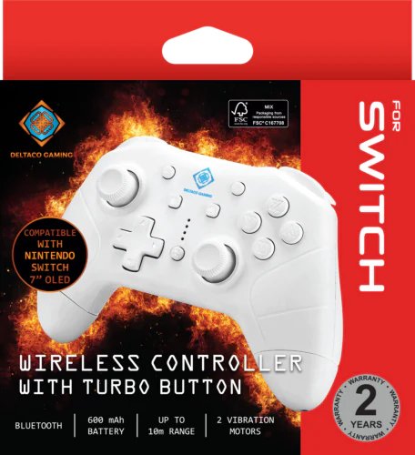 EAN 7333048057167 - Deltaco Gaming GAM-103-W mando y volante Blanco Bluetooth/USB Gamepad Analógico Android, Nintendo Switch, imagen 5